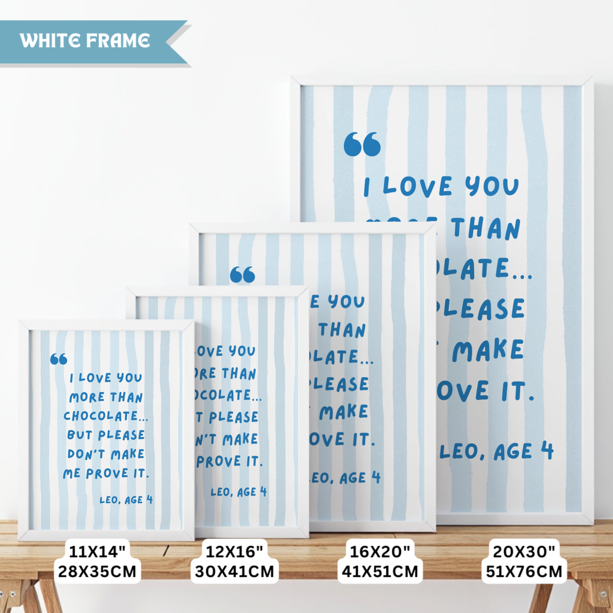Watercolor Stripes with Funny Quote - Custom Wall Art Vertical Print