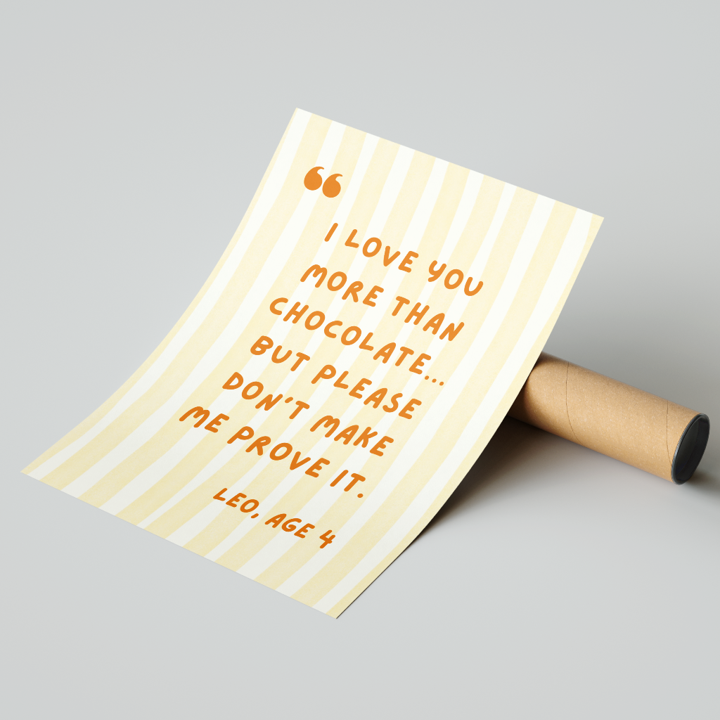 Watercolor Stripes with Funny Quote - Custom Wall Art Vertical Print